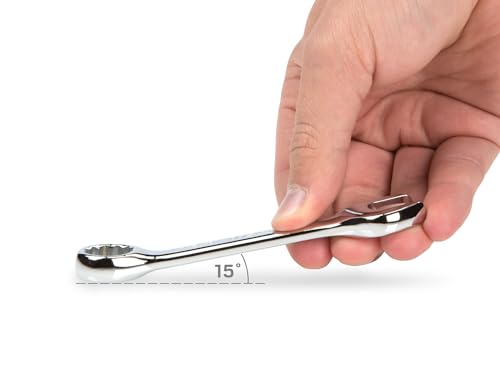 Image of TEKTON 9 /16 Inch Stubby Combination Wrench | 18048