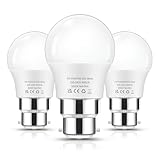 Flaspar Bayonet Light Bulb 60W, 7W B22 LED Bulbs Bayonet Cap Warm White 3000K, G45 P45 Energy Saving Golf Ball Lightbulbs, Non-dimmable, 3 Pack - Image 1