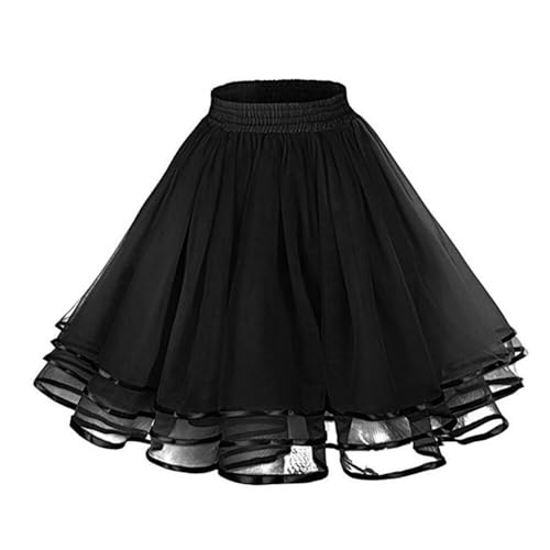Crinoline Tutu Underskirts for Women 50s Petticoat Skirt Rockabilly Dress Knee Underskirt for Dresses Puffy Skirt