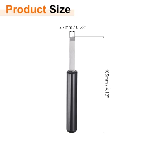 HARFINGTON Watch Back Cover Opener Tool 5.7mm Width Carbon Steel Blade Case Opener Pry Tool with Carbon Steel Handle for Watches Battery Repair Replacement, Black