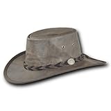 Barmah Hats Vintage Kangaroo Leather Hat - 1018VB (XLarge, Vintage)