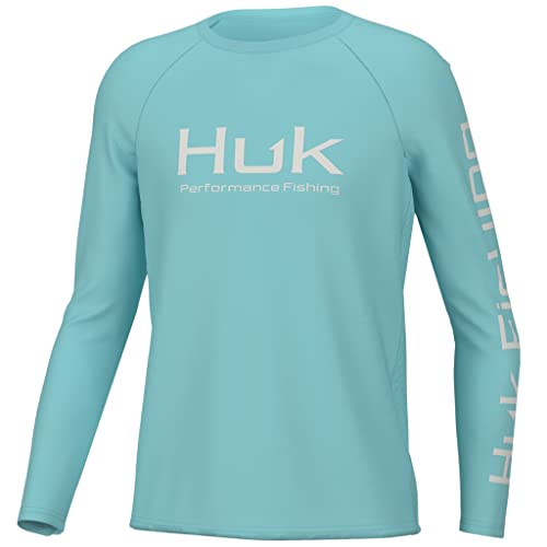 Image of HUK Boys Pursuit Solid Long Sleeve Shirt, Fishing Shirt for Kids