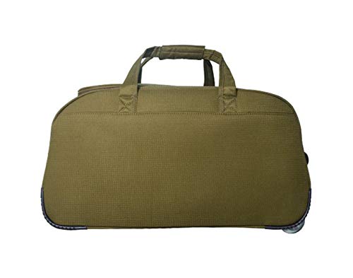 Image of Timus Club Mumbai 65CM /24 inch Check-in Miltary Green 2 Wheel Duffle Trolley Travel Bag /Best Duffle for Men /Soft Sided Luggage /Light Weight Bags /Duffle Bags for Women
