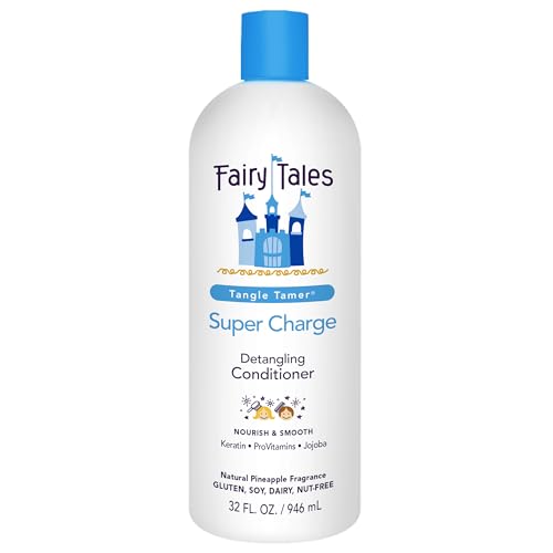 Fairy Tales Tangle Tamer Super Charge - Detangling Conditioner for Kids - Paraben Free, Sulfate Free, Gluten Free, Nut Free- 32 oz