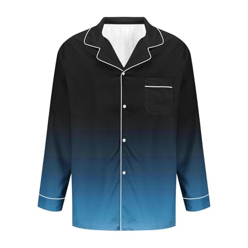 Xiaojmake Mens Pajama Sets 4 way Stretch Soft Lightweight Loungewear Sleepwear Long Sleeve and Pajama Pants with Pockets3