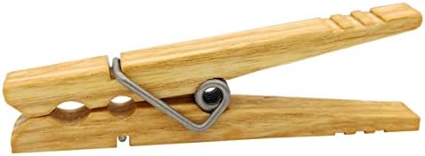 20 Hardwood Clothespins with Stainless Steel Springs