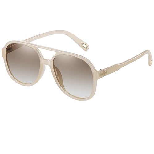 Image of Onrtry Retro Polarized Aviator Sunglasses for Women Men Classic 70s Vintage Trendy Square Sun Glasses Shades