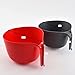 2 Pcs Plastic Mixing Bowls with Colander, 5qt - Nesting Bowls for Kitchen Cooking and Baking Supplies, Red & Gray (Red)