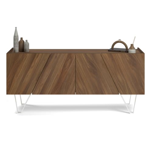 Mobili Fiver, Emma 4-Door Sideboard with White...