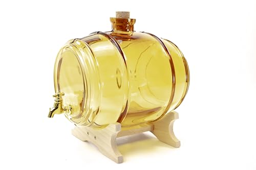 Distributeur de boissons avec support en verre marron v&eacute;ritable 4L - 3