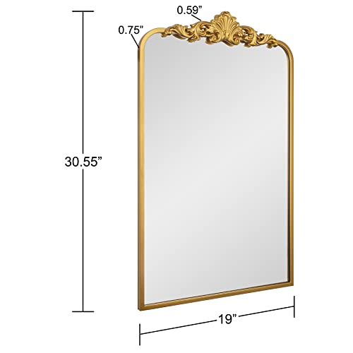 Ruomeng Traditional Wall Mirror, Bathroom Mirror Baroque Inspired Wall Décor, Gold Accent Mirror For Vanity Entryway And Living Room, 19” X 30.5” #TOP3