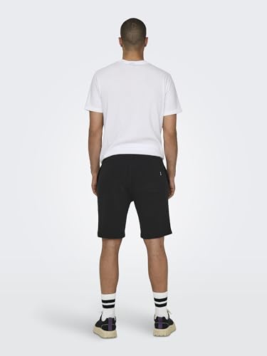 ONLY & SONS Herren Onsneil Sweat Noos Shorts, Schwarz, XS EU – Ansicht 5