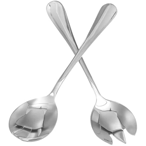 JYTDBCS Stainless Steel Salad Serving Set Cover