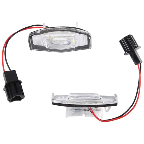 Lonrtesw 2 Unids Coche Led Luz De Matrícula Luz De Matrícula Lámpara De Luz para Accord Negro