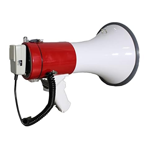 Shop4Omni Professional Bullhorn 50 Watt Rally Megaphone with Siren Cover