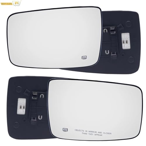Espejo retrovisor lateral izquierdo derecho de cristal templado para RAM 2009-2019 2