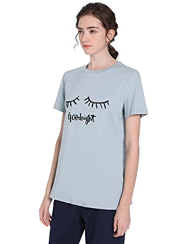 Pyqian-Pijama-Mujer-AlgodonComodo-Conjunto-Pijama-Mujer-Sexy-Mangas-Corto-Pantalone-Largo-Ropa-de-Dormir-Set Pyqian-Pijama-Mujer-AlgodonComodo-Conjunto-Pijama-Mujer-Sexy-Mangas-Corto-Pantalone-Largo-Ropa-de-Dormir-Set