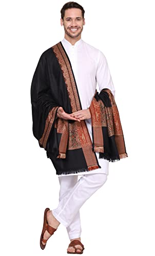 Image of Weavers Villa Men's Woven Acro Wool Gents Shawls, Muffler, Stoles for Men
