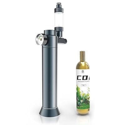 FZONE Desktop Aquarium CO2 System,45g CO2 Cartridge,5/8" & 3/8" Compatible