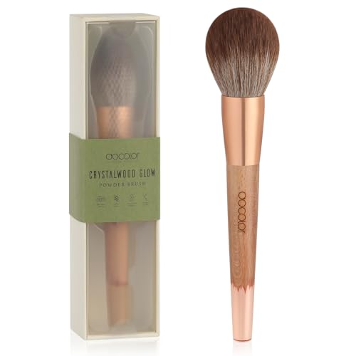 Docolor Grand pinceau à poudre, pinceau de maquillage, pinceau pour fard à joues, pour fixer la poudre, le bronzer et le blush, couvrant, grand pinceau à poudre moelleux, végétalien, sans cruauté