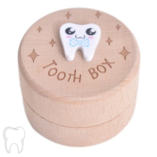 ZEPIQOR 1 pcs Boite a Dents de Lait, Boite a Dents de Lait Garcon avec Motif de Dents de Lait pour garçons et filles, Boite à Dents de Lait pour Stockage des dents, Cadeau pour les nouveaux parents