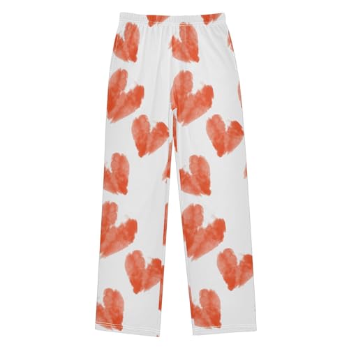 Love Valentine Boys Pants Boys Athletic Pants Long Pant for Boywith Pockets Wide-Leg Size 6-14Y