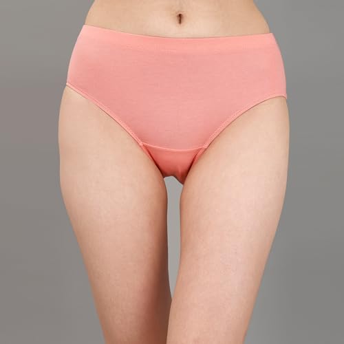 Image of SOIE Women High Rise Full Coverage Solid Colour Cotton Stretch Hipster Panty (Pack of 3)