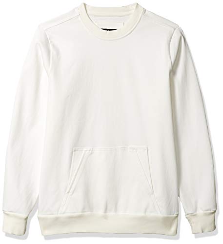 True Religion Men's Tailored Crewneck Pullover, White, M