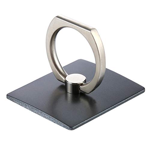 Soporte universal de metal para teléfonos móviles y tabletas, se puede usar en el dedo, apoyar en escritorios o mesitas de noche, o colgar en los coches