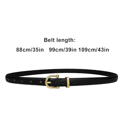 Women's Vintage Stretch Belt, Adjustable Skinny Belt, Leather and Elastic, Suitable for Various Clothes4