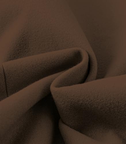 Image of Lisskolo Men's Wool Blend Trench Coat Casual Single Breasted Warm Pea Coat