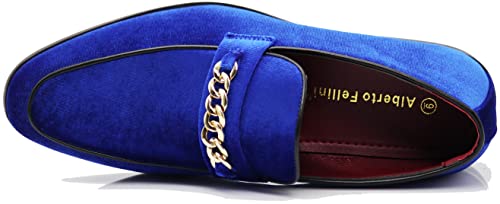 Image of Enzo Romeo Plum05 Men's Dress Loafers Elastic Slip on with Buckle Fashion Shoes