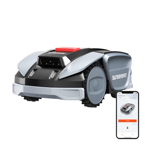 Sunseeker S3 Robot Tagliaerba Senza Filo Perimetrale, 800 m², RTK + Vision, Mappatura Assistita da IA, Gestione Multi-Zona, Evitamento degli Ostacoli, Pendenze 30%, Controllo tramite App