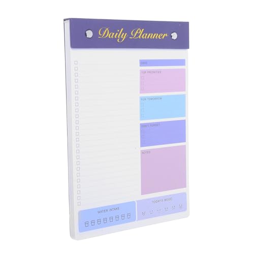 STOBOK 創意簡約日程プランナー便箋ノート 大判 東方韻紫色 学生 プロ用 破り取り可能 日常タスク管理用 スリッシュな滑らか紙で書きやす