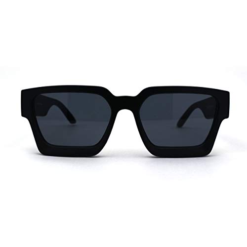 Narrow Rectangular Horn Rim Retro Dad Shade Sunglasses