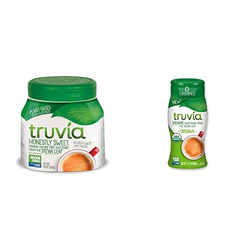 Truvia Jar And Original Liquid Sweetener Bundle (Pack Of 2), Includes One 9.8 Oz Spoonable Jar From The Stevia Leaf, And One 2.7 Fl Oz Bottle Of Truvia Organic Liquid Sweetener In Original Flavor #TOP25