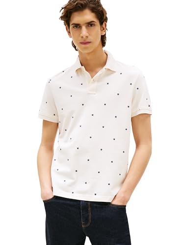 Image of Tommy Hilfiger Men's Short Sleeve Polo Shirts in Regular Fit With Stretch and Organic Pique Cotton