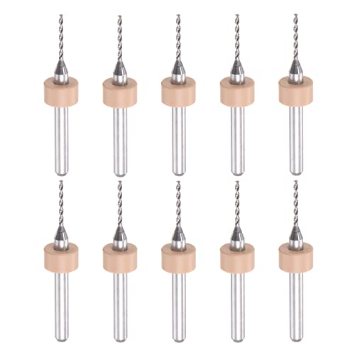 Uxcell A21122300UX0758 Micro Pcb Drill Bit Set, 1/8 Inch Shank 1Mm Solid Tungsten Carbide Cnc Engraving Print Circuit Board Drill Bits Rotary Tool 10Pcs cover