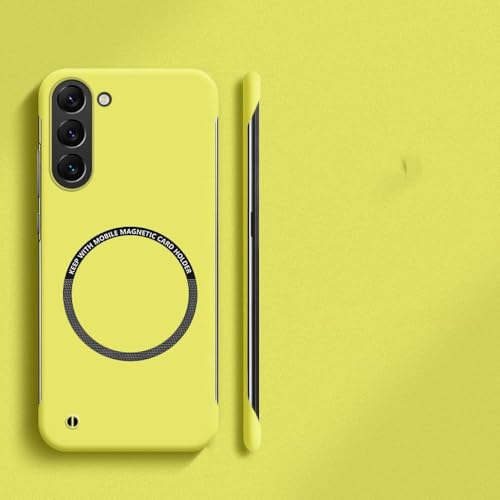 Coque Samsung S25 magnétique jaune idéale pour recharge sans fil au bureau