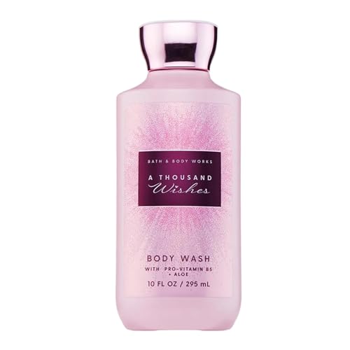Bath & Body Works A Thousand Wishes Body Wash Nourishing Cleanser with Pro-Vitamin B5 & Aloe Prosecco & Peony Scent Gentle for Daily Use 10 fl oz - 1 Pack