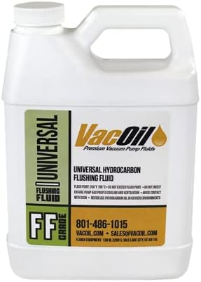 VacOil® FF Grade Vacuum Pump Flushing Fluid | 1 Quart for Edwards, Welch, Leybold, Agilent, Used for Internal Cleaning of Particles & Increase Vacuum Pump Life