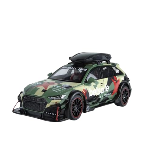 Image of Audi RS6 Military Edition 1:24 Scale Diecast Model Car - Premium Alloy Supercar Toy with Realistic Details, Opening Doors, Pull Back Action for Kids & Collectors [Pack of 1] [Multicolor]