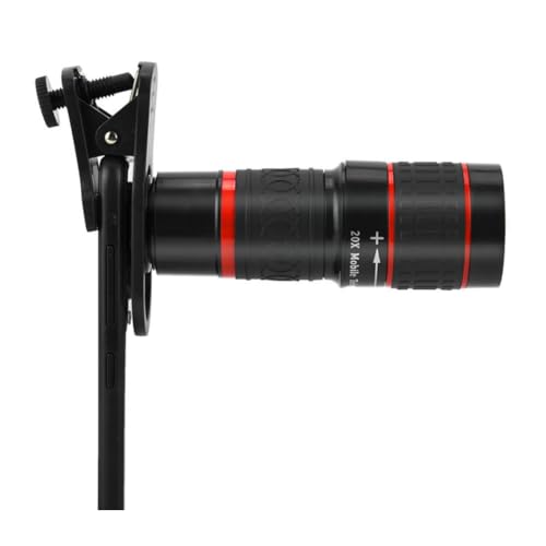 Téléobjectif Universel 20X, Objectif Zoom Longue Focale avec Clip de Téléphone pour Smartphone, Tablette PC, Adapté aux événements Sportifs, Concerts