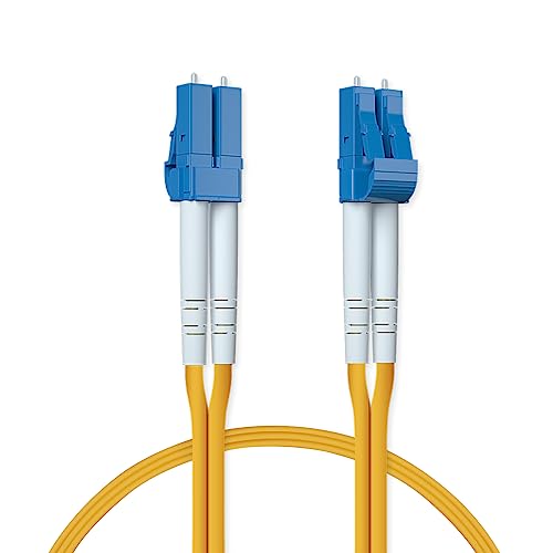 ipolex LC to LC Fiber Patch Cable Single Mode Duplex - 2m(7ft) - OS2 Fiber Optic Cable Cord Jumper- LSZH 9/125μm, 10Gb/Gigabit, SMF, Yellow