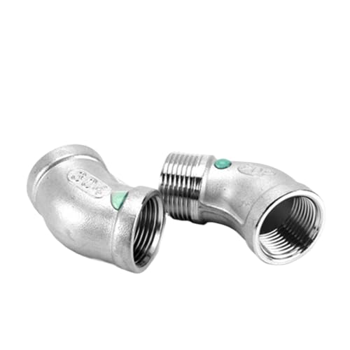 Coude 45 degrés inox 304 raccord plomberie F 31mm double filetage