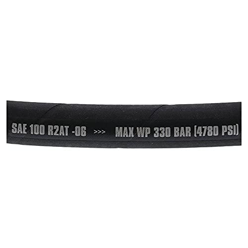 Image of Complete Tractor 3001-0003 Hydraulic Hose Compatible with /Replacement for Tractors - 3 /8 inch x 24 inch SAE 100 R2AT 2 wire Hydraulic hose assembly (4780 psi)