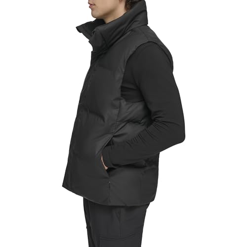 Image of DKNY Men's Quilted Tech Hooded Puffer