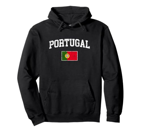 Vintage Drapeau Portugal Rétro Portugaises Sweat à Capuche