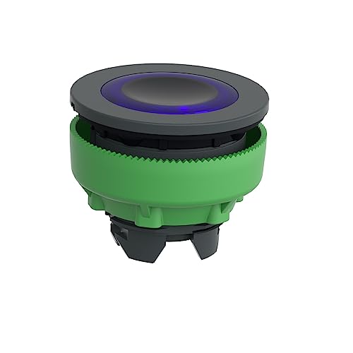 Cabeza pulsador flush azul LED anillo iluminado botonera panel 7