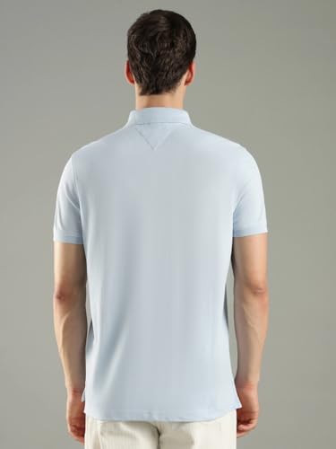 Image of Tommy Hilfiger Solid Regular fit Cotton Polo t-Shirt